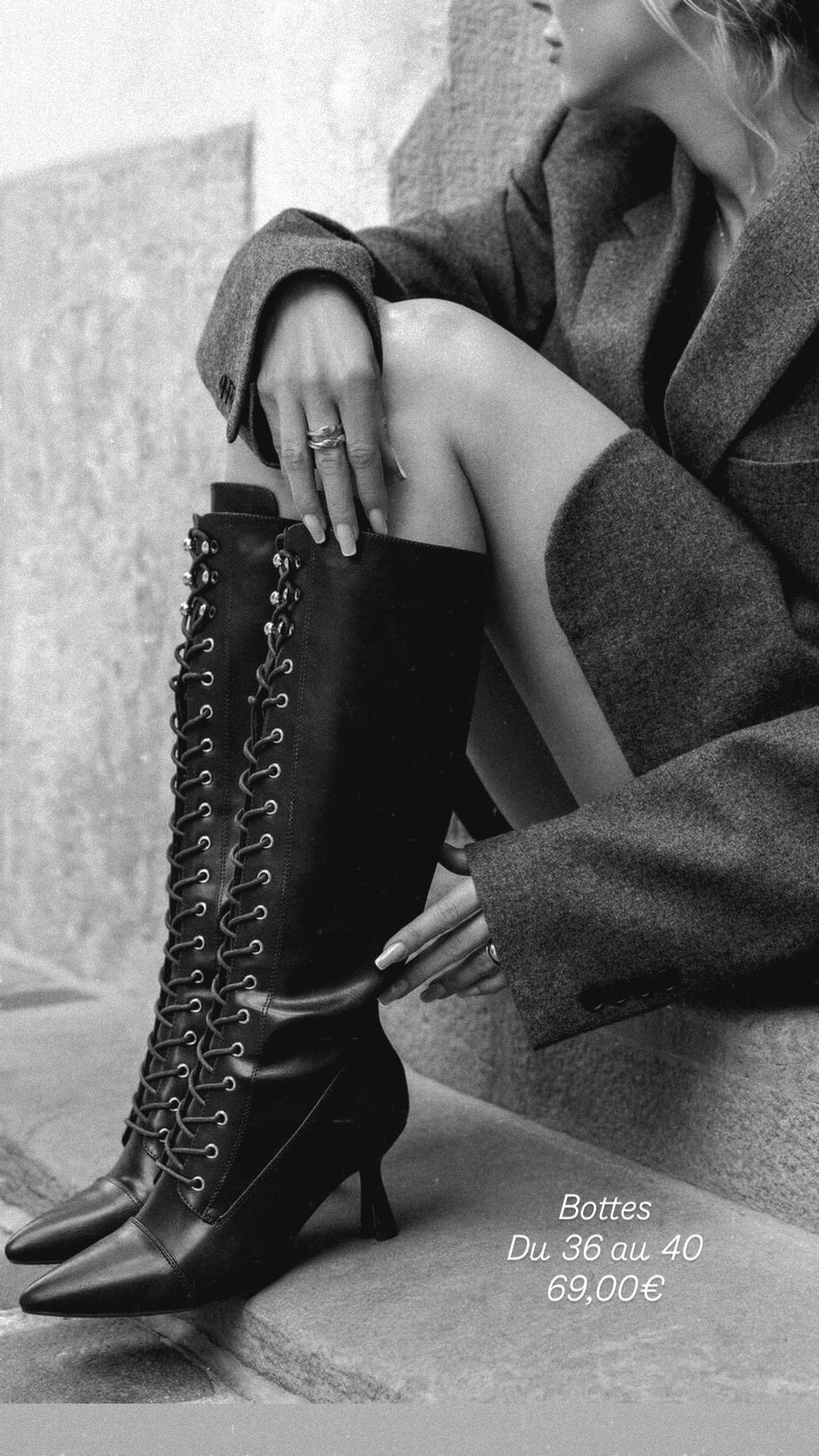 Bottes Élégantes à Lacets Sous le Genou – Confort & Style Intemporel