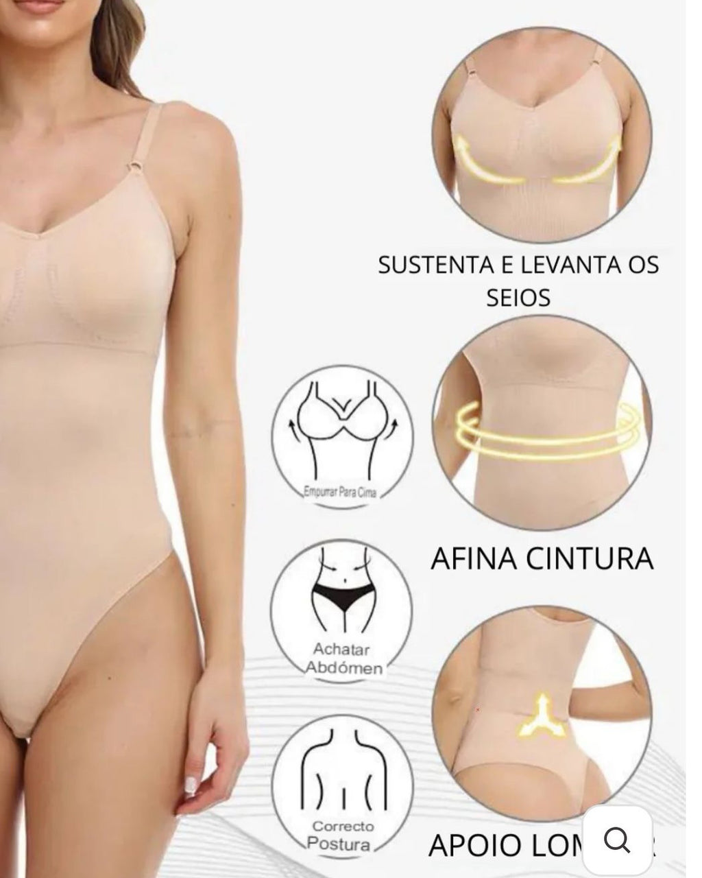 Body gainant en tissu technologique Emana®