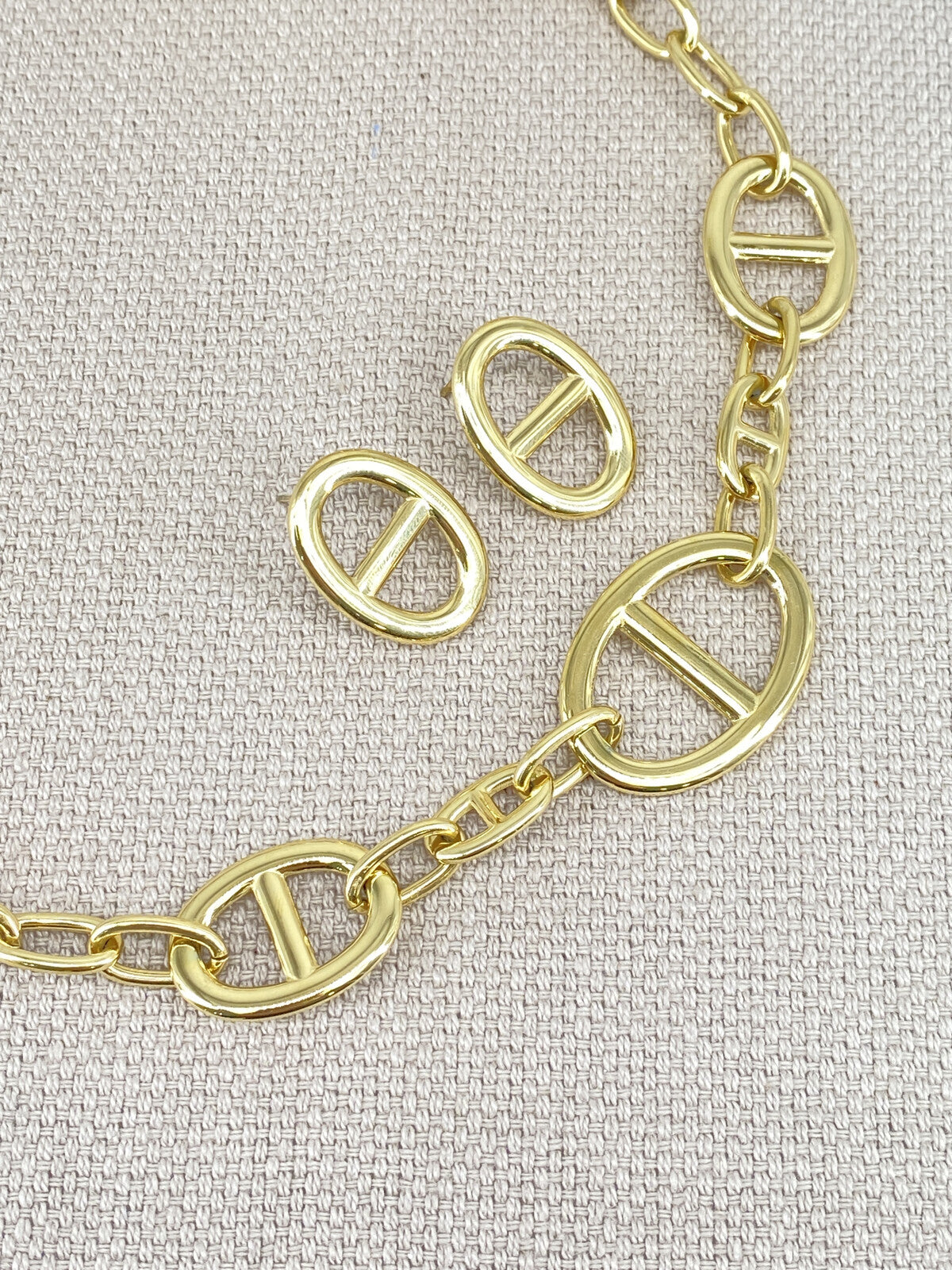 Ensemble Collier & Boucles d’Oreilles – Acier Inoxydable